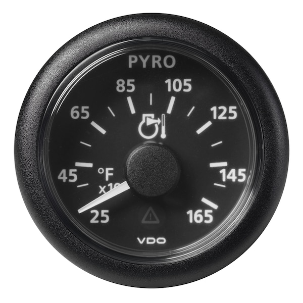 Vdo Marine 2-1/16" Pyrometer-1650 degF/900 degC-8 to 32V-Black Dial A2C59512334 - main